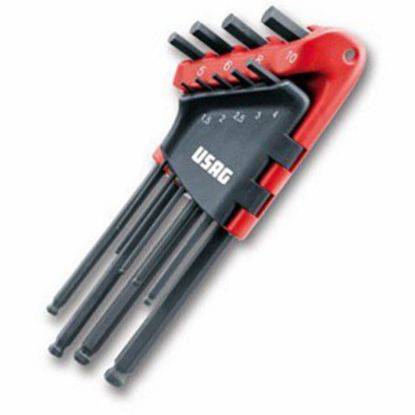 Immagine di CHIAVI A BRUGOLA EXTRA TESTA SFERICA SET DA 9 PZ USAG