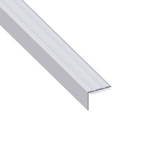 Immagine di PROFILO PROTEZIONE AUTOADESIVO 25 MM x 8 MM ALLUMINIO ARGENTO 1 MT