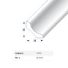 Immagine di LISTELLO ANGOLARE AUTOADESIVO 20 MM PVC BIANCO LUNGHEZZA 1 MT