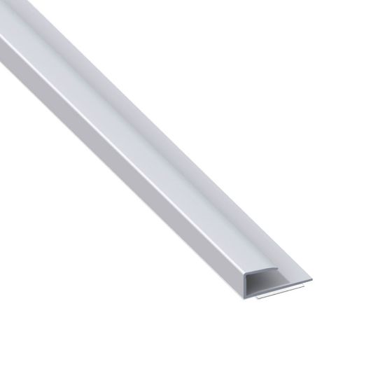 Immagine di PROFILO PROTEZIONE BORDI AUTOADESIVO 15 MM x 9 MM ALLUMINIO ARGENTO LUNGHEZZA 1 MT