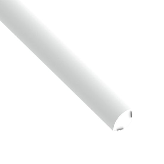 Immagine di LISTELLO ANGOLARE A QUADRANTE AUTOADESIVO 14 MM PVC BIANCO LUNGHEZZA 2,5 MT