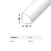 Immagine di LISTELLO ANGOLARE A QUADRANTE AUTOADESIVO 14 MM PVC BIANCO LUNGHEZZA 2,5 MT