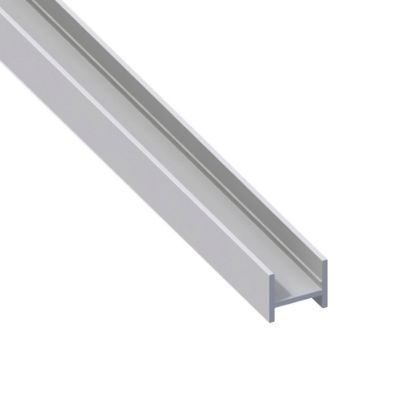 Immagine di PROFILO AD H 14 MM x 16,5 MM SPESSORE 1,5 MM ALLUMINIO ARGENTO LUNGHEZZA 1 MT