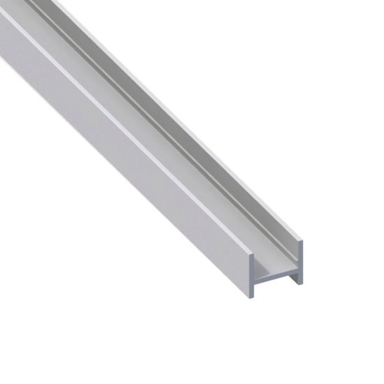 Immagine di PROFILO AD H 12 MM x 11,5 MM SPESSORE 1,5 MM ALLUMINIO ARGENTO LUNGHEZZA 1 MT