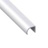 Immagine di PROFILO PER MANIGLIE 25 MM x 19 MM SPESSORE 2 MM ALLUMINIO ARGENTO LUNGHEZZA 1 MT