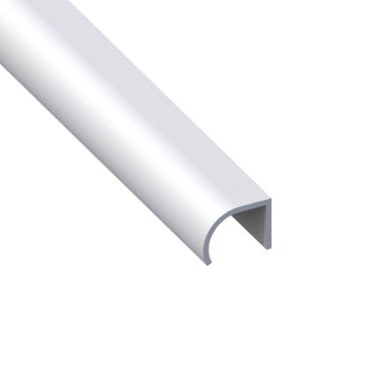 Immagine di PROFILO PER MANIGLIE 25 MM x 19 MM SPESSORE 2 MM ALLUMINIO ARGENTO LUNGHEZZA 1 MT