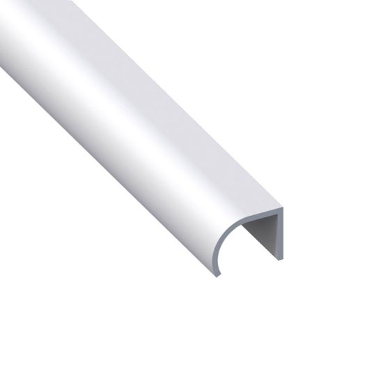 Immagine di PROFILO PER MANIGLIE 25 MM x 19 MM SPESSORE 2 MM ALLUMINIO ARGENTO LUNGHEZZA 1 MT