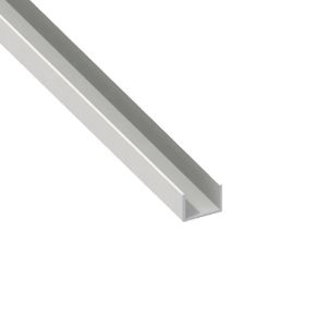 Immagine di PROFILO AD U 10 MM X21 MM SPESSORE 1 MM PVC BIANCO LUNGHEZZA 2 MT