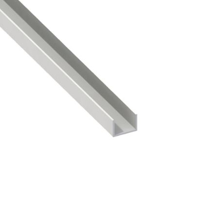 Immagine di PROFILO AD U 10 MM X21 MM SPESSORE 1 MM PVC BIANCO LUNGHEZZA 2 MT