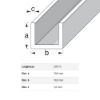 Immagine di PROFILO AD U 10 MM X18 MM SPESSORE 1 MM PVC BIANCO LUNGHEZZA 2 MT