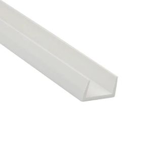 Immagine di PROFILO AD U 10 MM X44 MM SPESSORE 1 MM PVC BIANCO LUNGHEZZA 1 MT