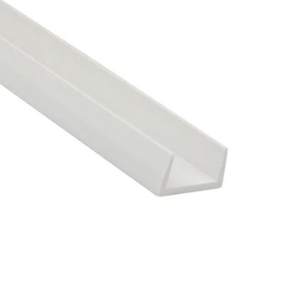 Immagine di PROFILO AD U 10 MM X18 MM SPESSORE 1 MM PVC BIANCO LUNGHEZZA 1 MT