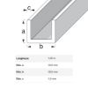 Immagine di PROFILO AD U 10 MM X18 MM SPESSORE 1 MM PVC BIANCO LUNGHEZZA 1 MT