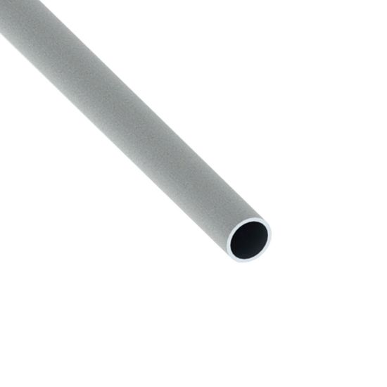 Immagine di TUBO TONDO DIAMETRO 12 MM SPESSORE 1 MM ALLUMINIO INOX SPAZZOLATO LUNGHEZZA 1 MT