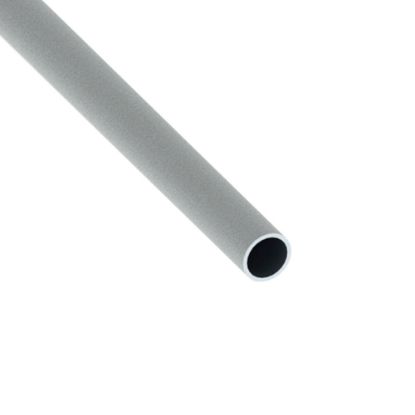 Immagine di TUBO TONDO DIAMETRO 8 MM SPESSORE 1 MM ALLUMINIO INOX SPAZZOLATO LUNGHEZZA 1 MT