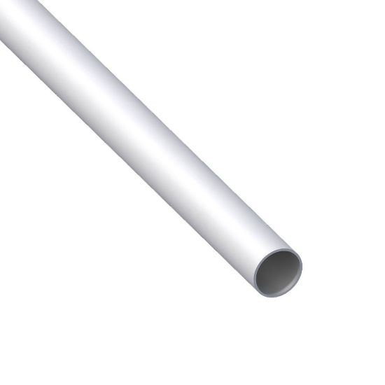 Immagine di TUBO TONDO DIAMETRO 16 MM SPESSORE 1 MM ALLUMINIO ARGENTO LUNGHEZZA 1 MT