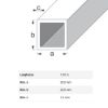 Immagine di TUBO QUADRATO 20 MM x 20 MM SPESSORE 1 MM ALLUMINIO BRILLANTE LUNGHEZZA 1 MT