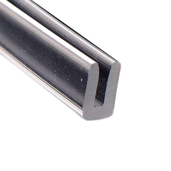 Immagine di PROFILO PER GUARNIZIONI 5 MM x 6 MM SPESSORE 1,8 PLASTICA TPE TRASPARENTE LUNGHEZZA 2,5 MT