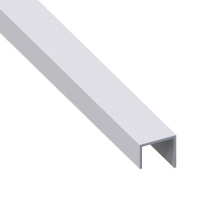 Immagine di PROFILO PER MANIGLIE 20 MM x 22 MM SPESSORE 1 MM ALLUMINIO ARGENTO LUNGHEZZA 1 MT