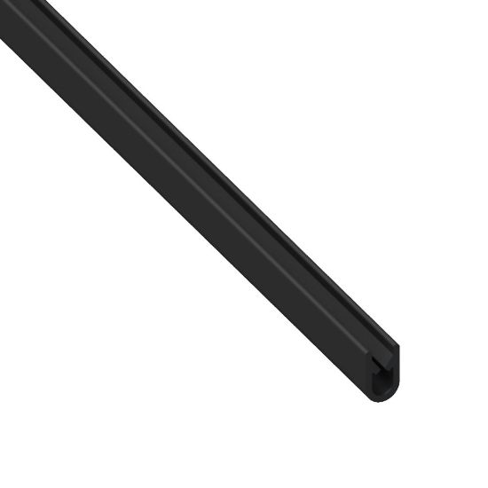 Immagine di PROFILO DI PROTEZIONE BORDI 9,5 MM x 6,5 MM PVC NERO LUNGHEZZA 2,5 MT