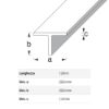 Immagine di PROFILO A T 20 MM x 20 MM SPESSORE 1,5 MM ALLUMINIO ARGENTO LUNGHEZZA 1 MT