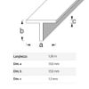 Immagine di PROFILO A T 15 MM x 15 MM SPESSORE 1,5 MM ALLUMINIO ARGENTO LUNGHEZZA 1 MT