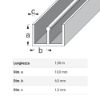 Immagine di PROFILO DOPPIA U 10 MM x 15 MM x 10 MM SPESSORE 1 MM PVC BIANCO LUNGHEZZA 1 MT