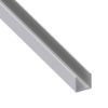 Immagine di PROFILO AD U 8 MM x 10 MM SPESSORE 1,3 MM ALLUMINIO ARGENTO LUNGHEZZA 2 MT