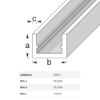 Immagine di PROFILO AD U 10 MM X16,5 MM SPESSORE 1,5 MM ALLUMINIO ARGENTO LUNGHEZZA 2 MT