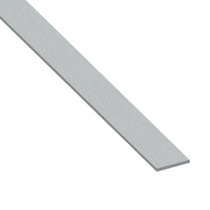 Immagine di BARRA PIATTA 30 MM x 2 MM ALLUMINIO INOX SPAZZOLATO LUNGHEZZA 1 MT