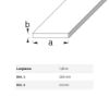 Immagine di BARRA PIATTA 15 MM x 2 MM ALLUMINIO INOX SPAZZOLATO LUNGHEZZA 1 MT