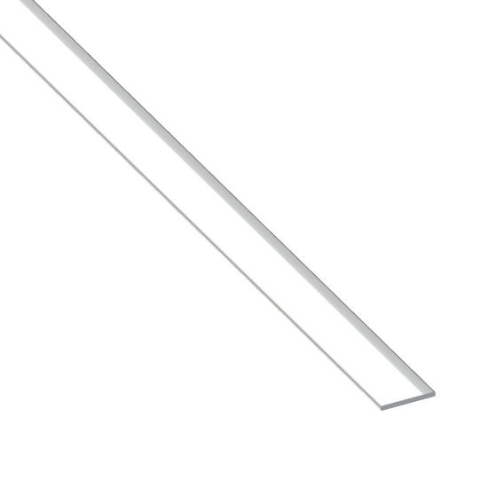 Immagine di BARRA PIATTA 25 MM x 2 MM ALLUMINIO BRILLANTE LUNGHEZZA 1 MT