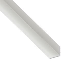 Immagine di ANGOLARE 30 MM x 30 MM SPESSORE 1,1 MM PVC BIANCO LUNGHEZZA 2 MT