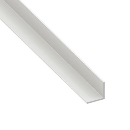 Immagine di ANGOLARE 25 MM x 25 MM SPESSORE 1 MM PVC BIANCO LUNGHEZZA 1 MT