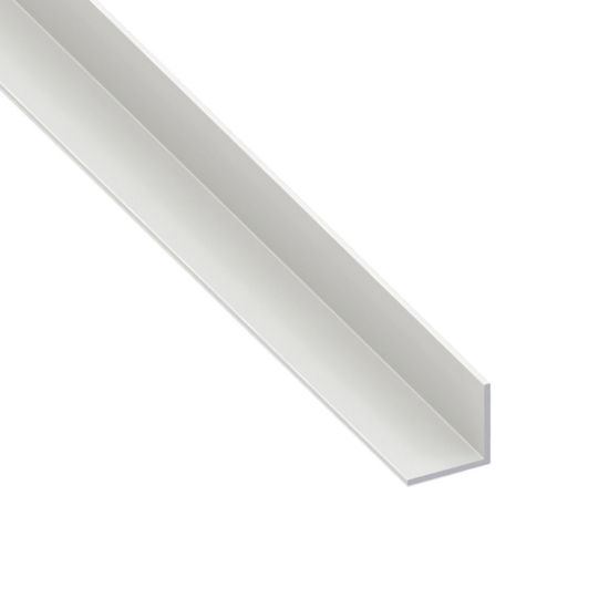 Immagine di ANGOLARE 20 MM x 20 MM SPESSORE 1 MM PVC BIANCO LUNGHEZZA 1 MT