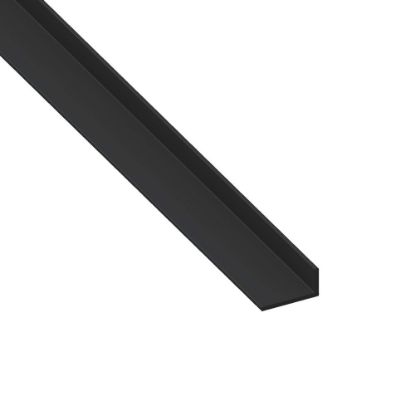 Immagine di ANGOLARE 25 MM x 20 MM SPESSORE 2 MM PVC NERO LUNGHEZZA 1 MT