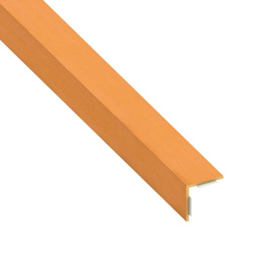 Immagine di ANGOLARE AUTOADESIVO 20 MM x 20 MM SPESSORE 1 MM PVC FAGGIO LUNGHEZZA 2,5 MT