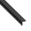 Immagine di ANGOLARE AUTOADESIVO 20 MM x 20 MM SPESSORE 1 MM PVC NERO LUCINO LUNGHEZZA 1 MT