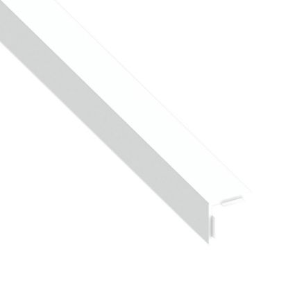 Immagine di ANGOLARE AUTOADESIVO 30 MM x 30 MM SPESSORE 1 MM PVC BIANCO LUNGHEZZA 1 MT