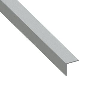 Immagine di ANGOLARE 25 MM x 20 MM SPESSORE 1 MM ALLUMINIO INOX SPAZZOLATO LUNGHEZZA 1 MT
