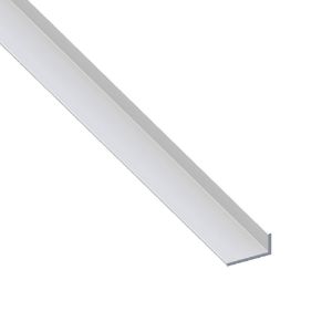 Immagine di ANGOLARE 30 MM x 15 MM SPESSORE 1 MM ALLUMINIO COLORE BIANCO LUNGHEZZA 1 MT