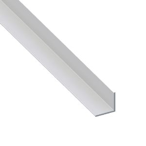 Immagine di ANGOLARE 15 MM x 15 MM SPESSORE 1 MM ALLUMINIO COLORE BIANCO LUNGHEZZA 1 MT