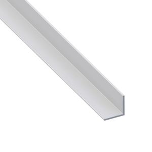 Immagine di ANGOLARE 30 MM x 30 MM SPESSORE 2 MM ALLUMINIO COLORE ARGENTO LUNGHEZZA 2 MT