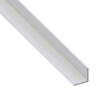 Immagine di ANGOLARE 30 MM x 30 MM SPESSORE 2 MM ALLUMINIO COLORE ARGENTO LUNGHEZZA 2 MT