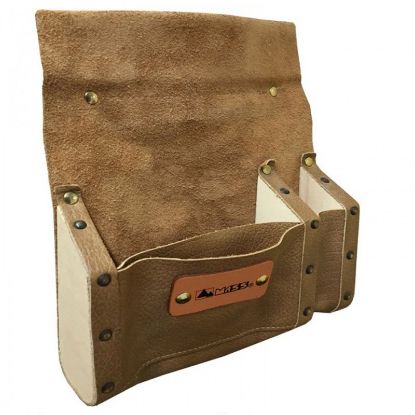 Immagine di BORSA CARPENTIERE TELAIO IN LEGNO RIVESTITA IN CUOIO