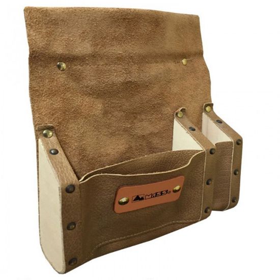 Immagine di BORSA CARPENTIERE TELAIO IN LEGNO RIVESTITA IN CUOIO