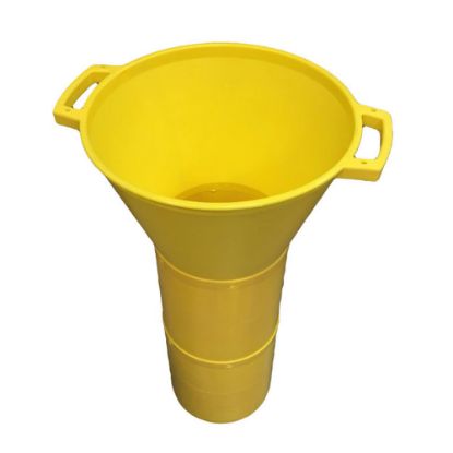 Immagine di IMBUTO PER CALCINACCI GIALLO IN PLASTICA H 71CM Ø SUPERIORE 35,5CM Ø INFERIORE 22CM