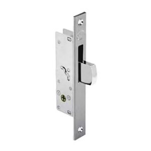 Immagine di SERRATURA CILINDRO A SPILLO CATENACCIO BASCULANTE FRONTALE 160x20x3 MM PER PORTE IN ALLUMINIO ASSA ABLOY