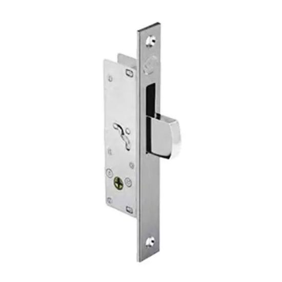 Immagine di SERRATURA CILINDRO A SPILLO CATENACCIO BASCULANTE FRONTALE 160x20x3 MM PER PORTE IN ALLUMINIO ASSA ABLOY