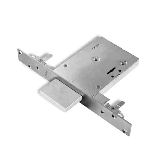 Immagine di SERRATURA DOPPIA MAPPA 4 MANDATE 3 CHIUSURE ENTRATA 60 MM PER INFERRIATE E CANCELLI ASSA ABLOY